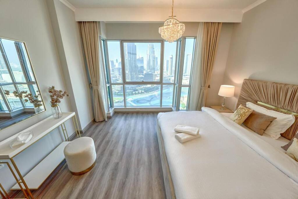 شقة Magnificent Luxury 3Br With Amazing Burj & Fountain View دبي المظهر الخارجي الصورة